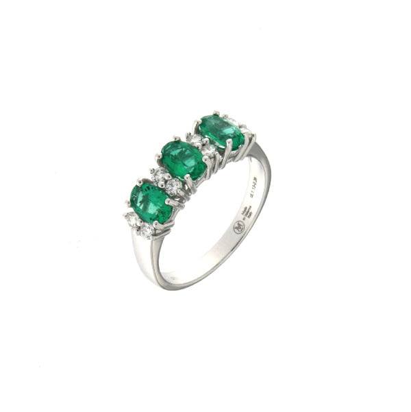 anello con smeraldi e diamanti Mirco Visconti LF387/S